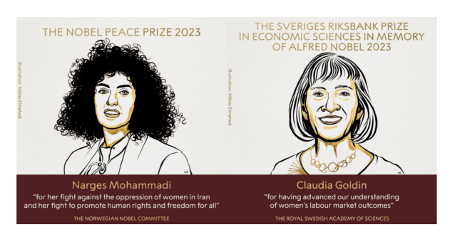 Congratulations to Nobel Prizes Winners Narges Mohammadi and Claudia Goldin. A well-deserved recognition for women's rights! 