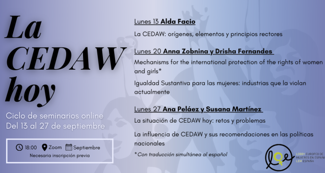 "CEDAW today" - lecture series hosted by LEM España